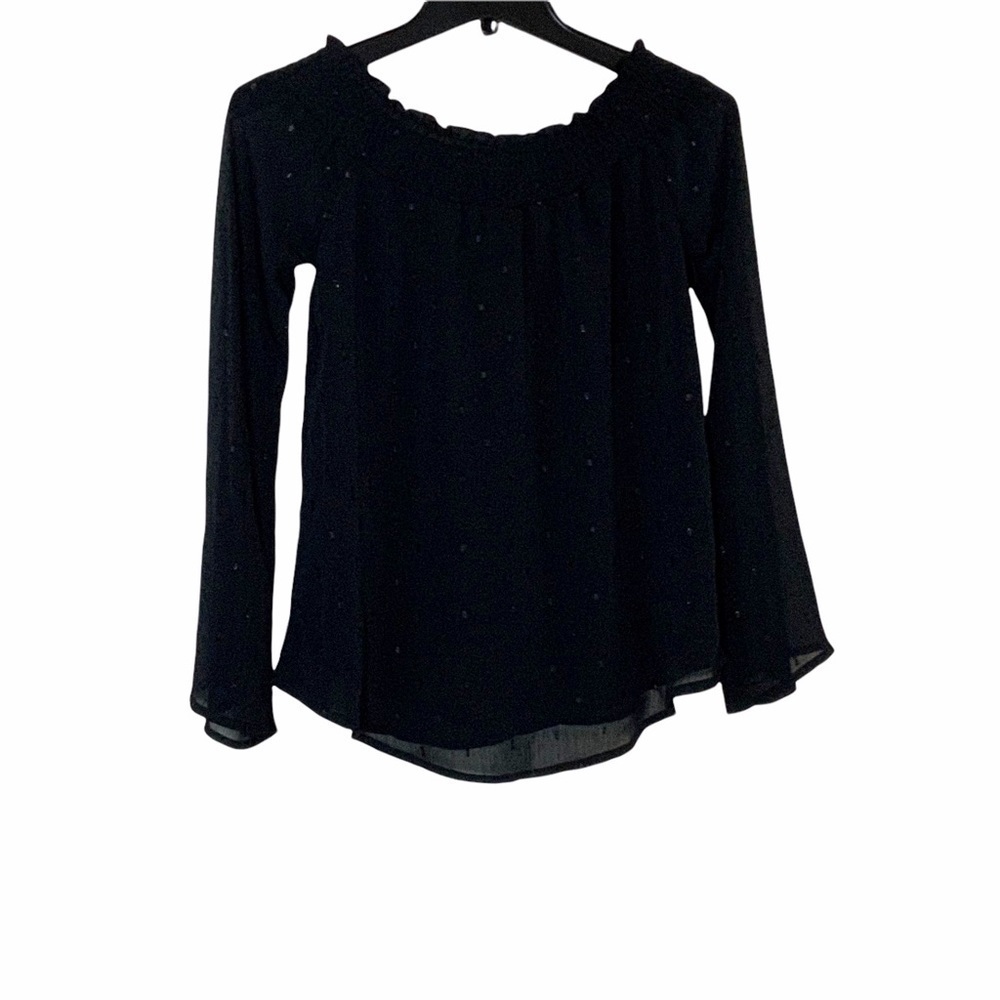 ABERCROMBIE & FITCH black off the shoulder blouse